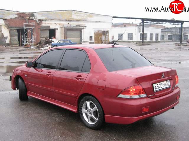 4 049 р. Накладка заднего бампера на Mitsubishi Lancer 9 2-ой рестайлинг седан (2005-2009)  с доставкой в г. Омск