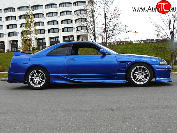 11 649 р. Пороги накладки DoLuck Nissan Skyline R33 (1993-1998) (Неокрашенные)  с доставкой в г. Омск