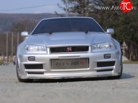 10 549 р. Передний бампер Nismo Nissan Skyline R34 (1999-2002) (Неокрашенный)  с доставкой в г. Омск