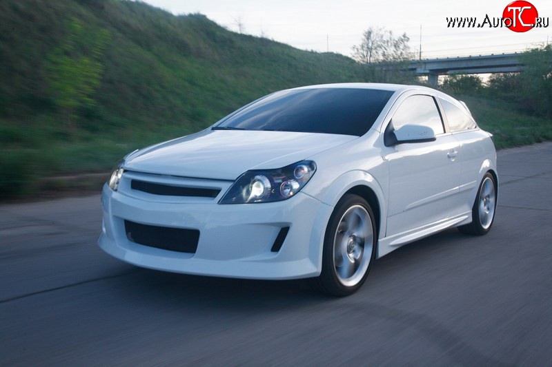 3 299 р. Решётка радиатора DM-Style  Opel Astra  H GTC (2004-2009) хэтчбек 3 дв. дорестайлинг, хэтчбек 3 дв. рестайлинг (Без сетки, Неокрашенная)  с доставкой в г. Омск