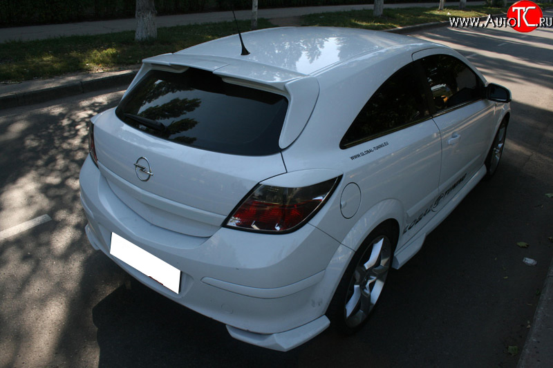 2 969 р. Комплект накладок на задний бампер Global Tuning  Opel Astra  H GTC (2004-2011) хэтчбек 3 дв. дорестайлинг, хэтчбек 3 дв. рестайлинг (Неокрашенная)  с доставкой в г. Омск