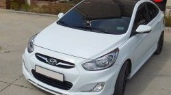 3 399 р. Накладка CT на передний бампер Hyundai Solaris RBr седан дорестайлинг (2010-2014) (Неокрашенная)  с доставкой в г. Омск. Увеличить фотографию 2