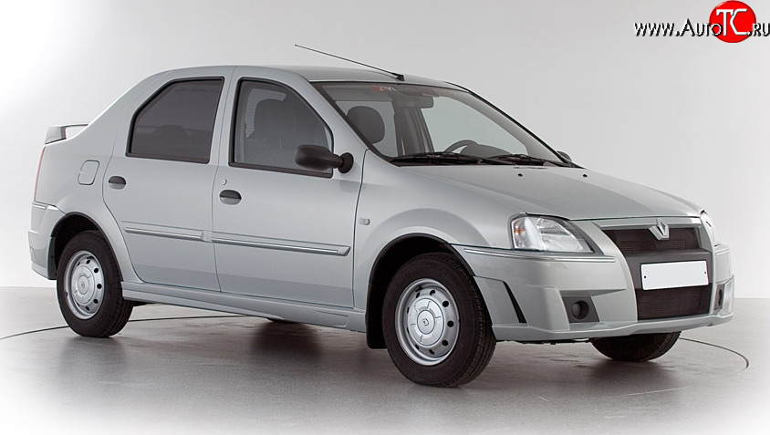 1 049 р. Молдинги (накладки на двери) Классик 2 Renault Logan 1 дорестайлинг (2004-2010) (Неокрашенные)  с доставкой в г. Омск