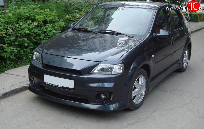 899 р. Реснички Power DM  Renault Logan  1 (2004-2010) дорестайлинг (Неокрашенные)  с доставкой в г. Омск