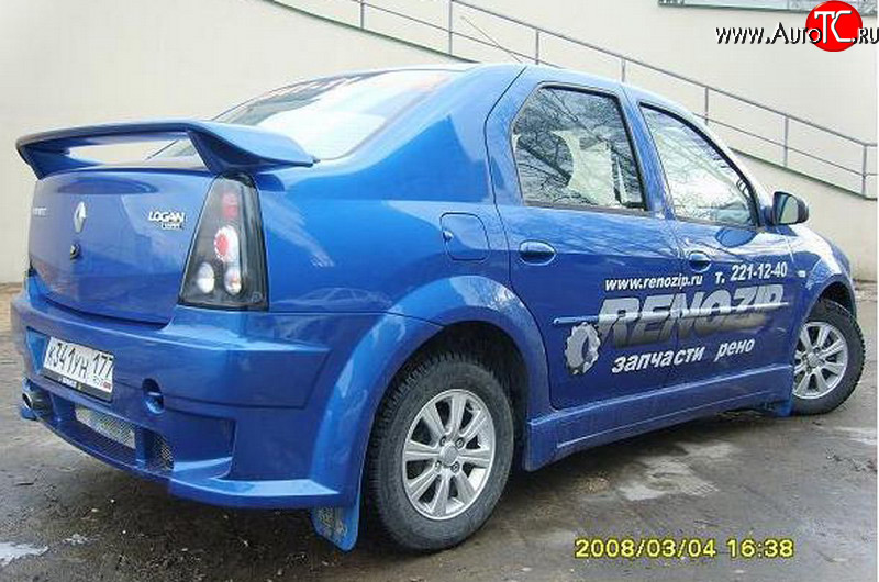 6 499 р. Низкий спойлер Power DM  Renault Logan  1 (2004-2010) дорестайлинг (Неокрашенный)  с доставкой в г. Омск