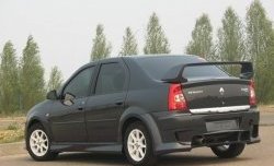 9 999 р. Задний бампер Power DM 2  Renault Logan  1 (2010-2016) рестайлинг (Без сетки, Неокрашенный)  с доставкой в г. Омск. Увеличить фотографию 1