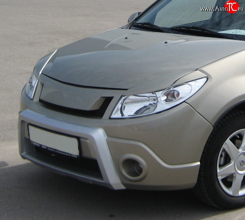 1 849 р. Реснички Kart RS Renault Sandero (BS) (2009-2014) (Неокрашенные)  с доставкой в г. Омск