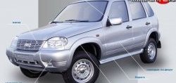 499 р. Накладки на зеркала Кураж 2 до 2005 года  Chevrolet Niva  2123 (2002-2008), Лада 2123 (Нива Шевроле) (2002-2008) (Неокрашенные)  с доставкой в г. Омск. Увеличить фотографию 2