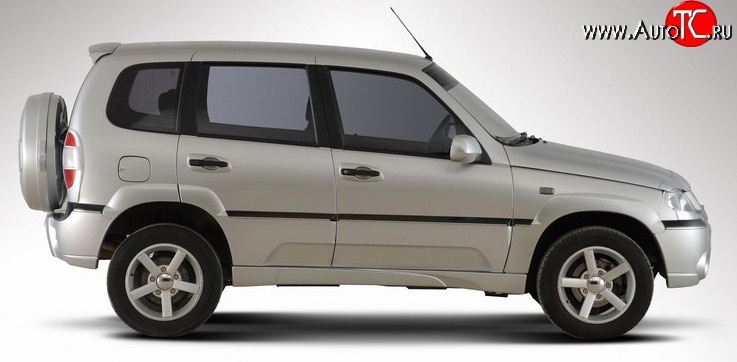 1 999 р. Пороги накладки Ниагара 2 Chevrolet Niva 2123 дорестайлинг (2002-2008) (Неокрашенные)  с доставкой в г. Омск