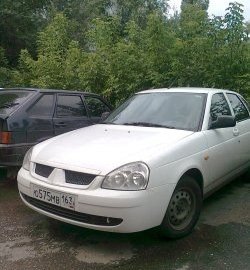 749 р. Решётка радиатора Car.t MMC Style Лада Приора 2172 хэтчбек дорестайлинг (2008-2014) (Неокрашенная)  с доставкой в г. Омск. Увеличить фотографию 2