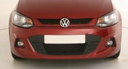 7 249 р. Передний бампер Sport Volkswagen Polo 5 седан дорестайлинг (2009-2015) (Неокрашенный)  с доставкой в г. Омск. Увеличить фотографию 2