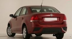 7 249 р. Задний бампер Sport Volkswagen Polo 5 седан дорестайлинг (2009-2015) (Неокрашенный)  с доставкой в г. Омск. Увеличить фотографию 2