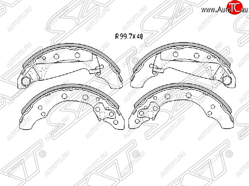 1 659 р. Колодки тормозные SAT (передние) Skoda Fabia Mk2 универсал рестайлинг (2010-2014)  с доставкой в г. Омск