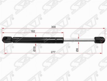 719 р. Упор капота SAT (газовый)  Audi A4  B5 8D2 седан (1994-2001), Audi TT  8N (1998-2006), Skoda Fabia  Mk1 (2004-2008), Volkswagen Bora (1998-2005), Volkswagen Jetta  A4 (1998-2005), Volkswagen Passat  B5 (1996-2000)  с доставкой в г. Омск. Увеличить фотографию 1