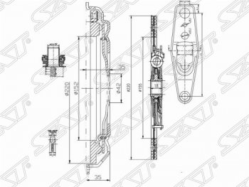 10 299 р. Комплект сцепления SAT Audi A3 8V1 хэтчбэк 3 дв. дорестайлинг (2012-2016)  с доставкой в г. Омск. Увеличить фотографию 1