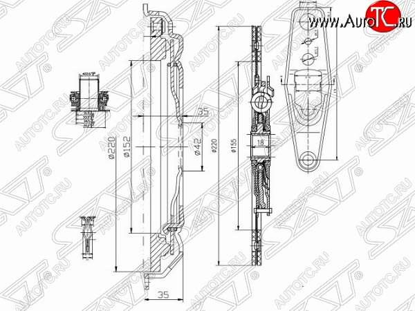 10 299 р. Комплект сцепления SAT Audi A3 8V1 хэтчбэк 3 дв. дорестайлинг (2012-2016)  с доставкой в г. Омск