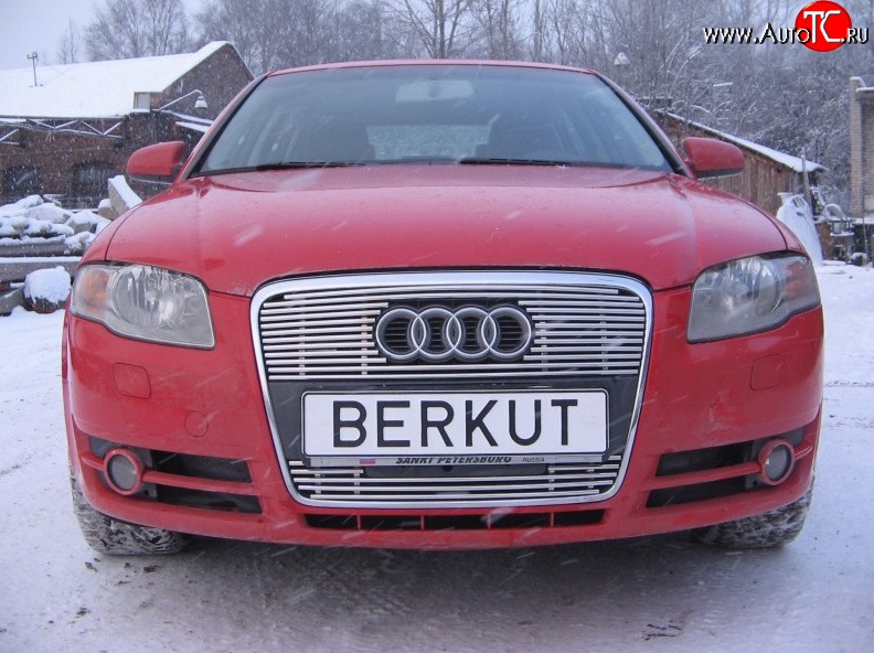 5 299 р. Декоративная вставка решетки радиатора Berkut Audi A4 B7 седан (2004-2008)  с доставкой в г. Омск