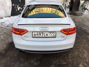 3 599 р. Лип спойлер АВТОКРАТ Audi A5 8T дорестайлинг, лифтбэк (2007-2011) (Неокрашенный)  с доставкой в г. Омск. Увеличить фотографию 2