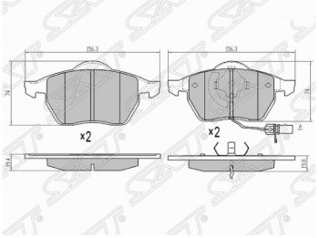 Комплект тормозных колодок SAT (передние) Volkswagen Passat B5.5 универсал рестайлинг (2000-2005)