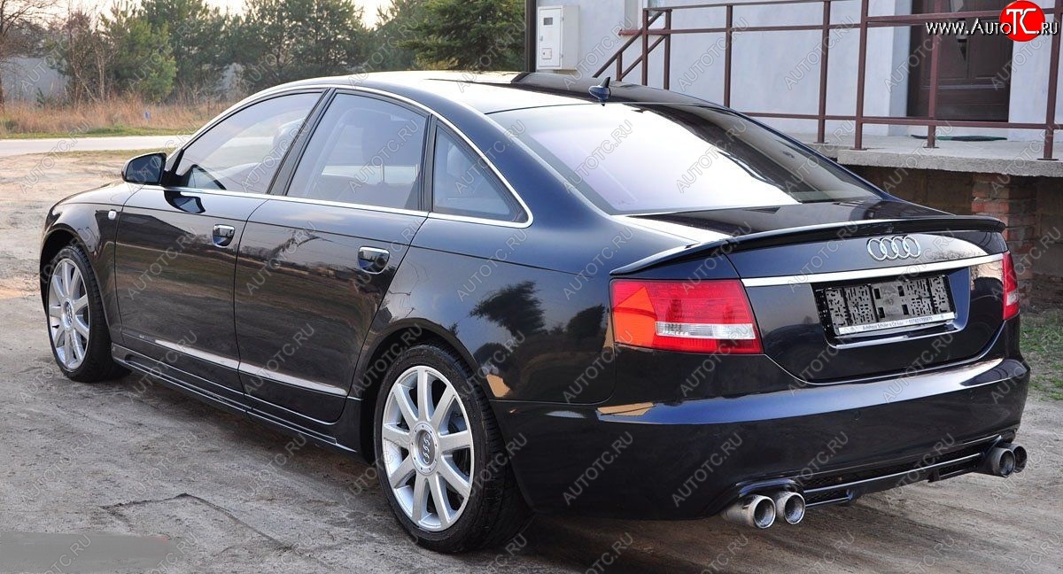 7 049 р. Лип спойлер Racing Audi A6 C6 дорестайлинг, седан (2004-2008)  с доставкой в г. Омск