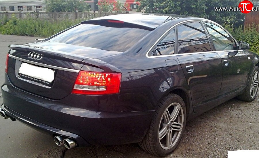 6 999 р. Козырёк на заднее лобовое стекло Sport Audi A6 C6 дорестайлинг, седан (2004-2008)  с доставкой в г. Омск