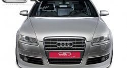 4 999 р. Накладка на передний бампер CSR v2 Audi A6 C6 дорестайлинг, седан (2004-2008)  с доставкой в г. Омск. Увеличить фотографию 2