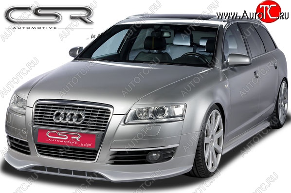 4 999 р. Накладка на передний бампер CSR v2 Audi A6 C6 дорестайлинг, седан (2004-2008)  с доставкой в г. Омск