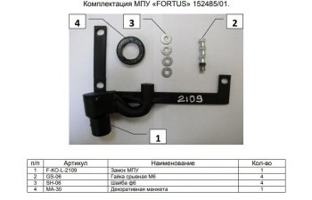 Замок КПП FORTUS. (типтроник) Audi Q3 8U дорестайлинг (2011-2015)