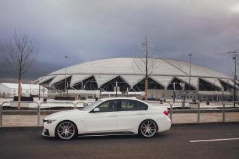 5 999 р. Накладки M-Perfomance под задний бампер (мини-лезвия)  BMW 3 серия  F30 (2012-2018) седан дорестайлинг, седан рестайлинг (цвет: черный матовый)  с доставкой в г. Омск. Увеличить фотографию 13