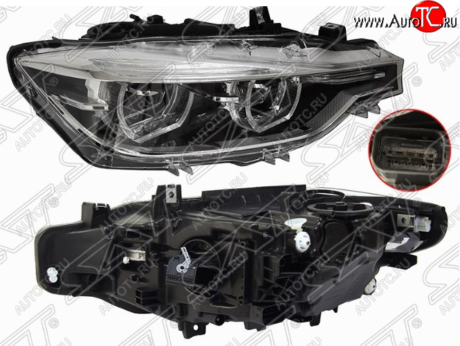 28 949 р. Правая передняя фара SAT (LED) BMW 3 серия F30 седан рестайлинг (2015-2018)  с доставкой в г. Омск