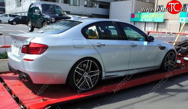 6 749 р. Лип спойлер CT v1 BMW 5 серия F10 седан дорестайлинг (2009-2013) (Неокрашенный)  с доставкой в г. Омск