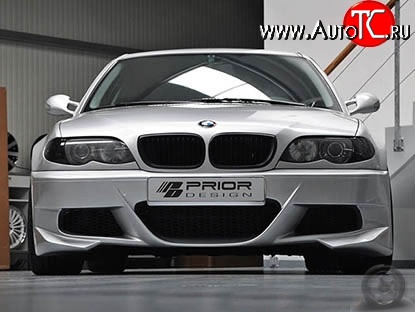 11 799 р. Передний бампер Prior Design BMW 3 серия E46 седан дорестайлинг (1998-2001) (Неокрашенный)  с доставкой в г. Омск