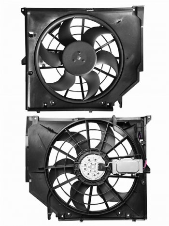 12 449 р. Вентилятор радиатора в сборе SAT BMW 3 серия E46 седан дорестайлинг (1998-2001)  с доставкой в г. Омск. Увеличить фотографию 1
