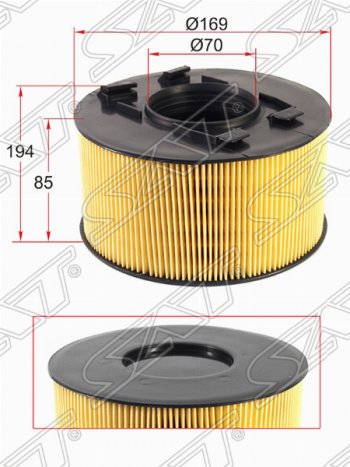 Фильтр воздушный двигателя SAT BMW (БМВ) 3 серия  E46 (1998-2005) E46 седан дорестайлинг, седан рестайлинг