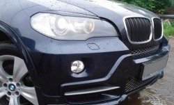 1 499 р. Реснички на фары CT BMW X5 E70 рестайлинг (2010-2013) (Неокрашенные)  с доставкой в г. Омск. Увеличить фотографию 2