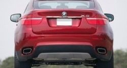 3 149 р. Накладка на крышку багажника СТ BMW X6 E71 дорестайлинг (2008-2012)  с доставкой в г. Омск. Увеличить фотографию 2