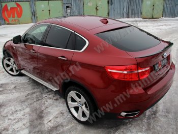 4 649 р. Лип спойлер Tuning-Sport  BMW X6  E71 (2008-2014) дорестайлинг, рестайлинг (Неокрашенный)  с доставкой в г. Омск. Увеличить фотографию 2