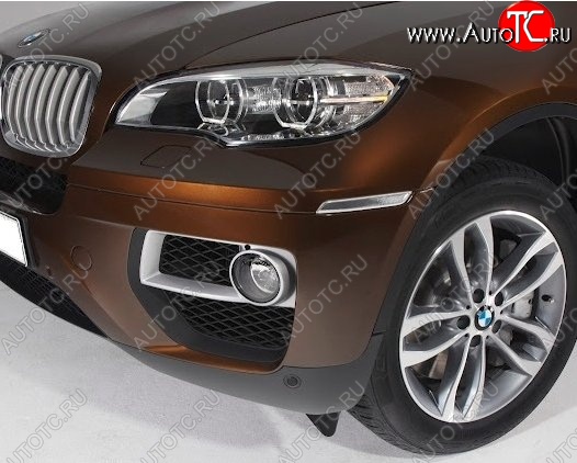 5 949 р. Подиумы противотуманных фар СТ BMW X6 E71 рестайлинг (2012-2014)  с доставкой в г. Омск