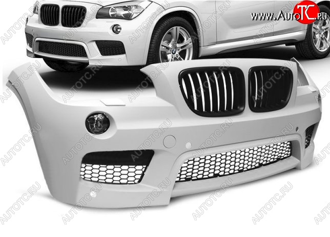 41 399 р. Передний бампер M-pakiet BMW X1 E84 (2009-2015) (Неокрашенный)  с доставкой в г. Омск