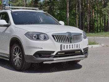 8 799 р. Одинарная защита переднего бампера из трубы d42 мм Russtal  Brilliance V5 (2012-2018)  с доставкой в г. Омск. Увеличить фотографию 3