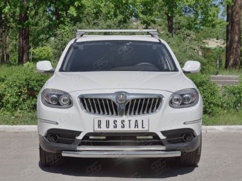 10 449 р. Одинарная защита переднего бампера из трубы d63 мм Russtal  Brilliance V5 (2012-2018)  с доставкой в г. Омск. Увеличить фотографию 3