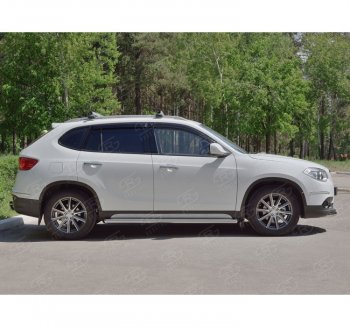 17 599 р. Защита порогов из круглой трубы d63 мм SLITKOFF v1 Brilliance V5 (2012-2018)  с доставкой в г. Омск. Увеличить фотографию 2