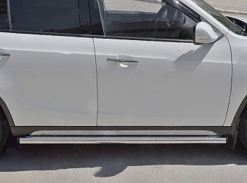 16 549 р. Защита порогов из круглой трубы d63 мм SLITKOFF v2 Brilliance V5 (2012-2018)  с доставкой в г. Омск. Увеличить фотографию 2