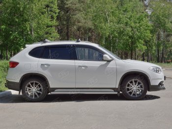 Защита порогов из круглой трубы d63 мм SLITKOFF v2 Brilliance V5 (2012-2018)