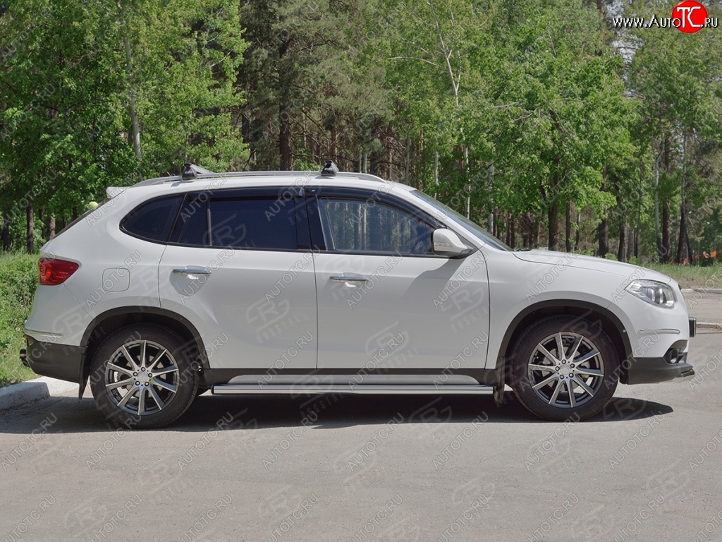 16 549 р. Защита порогов из круглой трубы d63 мм SLITKOFF v2 Brilliance V5 (2012-2018)  с доставкой в г. Омск