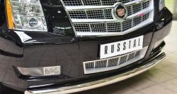 16 999 р. Одинарная защита переднего бампера диаметром 76 мм Russtal  Cadillac Escalade  GMT926 джип 5 дв. (2006-2014) короткая база  с доставкой в г. Омск. Увеличить фотографию 3