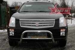 18 629 р. Решётка передняя мини d 60 низкая Cadillac SRX (2004-2009)  с доставкой в г. Омск. Увеличить фотографию 2