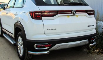 Защита заднего бампера Slitkoff (уголки из 1 трубы d57 мм) Changan (Чанган) CS35 Plus (ЦС35) (2018-2022) дорестайлинг