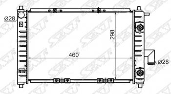 6 199 р. Радиатор двигателя SAT (пластинчатый) Daewoo Matiz M100 дорестайлинг (1998-2000)  с доставкой в г. Омск. Увеличить фотографию 1