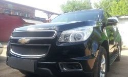 1 469 р. Нижняя сетка на бампер Russtal (черная) Chevrolet Trailblazer GM800 дорестайлинг (2012-2016)  с доставкой в г. Омск. Увеличить фотографию 2